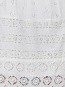 SCHIFFLY LINED KNEE LENGTH DRESS WITH ELBOW SLEEVES