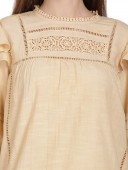 RAYON BLOUSE WITH INSERTED LACE