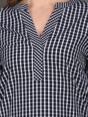 YARN DYED CHECKS KURTA DRESS