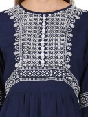 EMBROIDERED BLOUSE WITH 3/4 SLEEVES