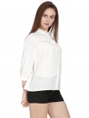 PLEATED FRONT SHIRT WITH FRONT FULL PLACKET