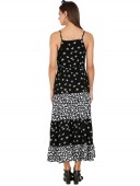 RAYON MIX & MATCH DRESS WITH HANDWORK AT NECKLINE