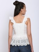 SCHIFFLY CROP TOP WITH KNOT AT BODY