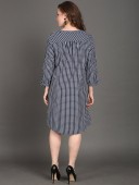 YARN DYED CHECKS KURTA DRESS