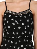 RAYON MIX & MATCH DRESS WITH HANDWORK AT NECKLINE