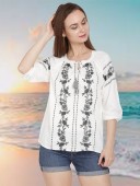 RAYON EMBROIDERED BLOUSE