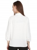 PINTUCKS FRONT OPEN SHIRT