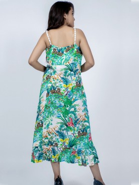 TROPICAL PRINTED DRESS-back