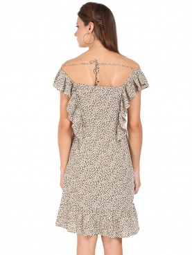 ANIMAL PRINT SHORT DRESS-back